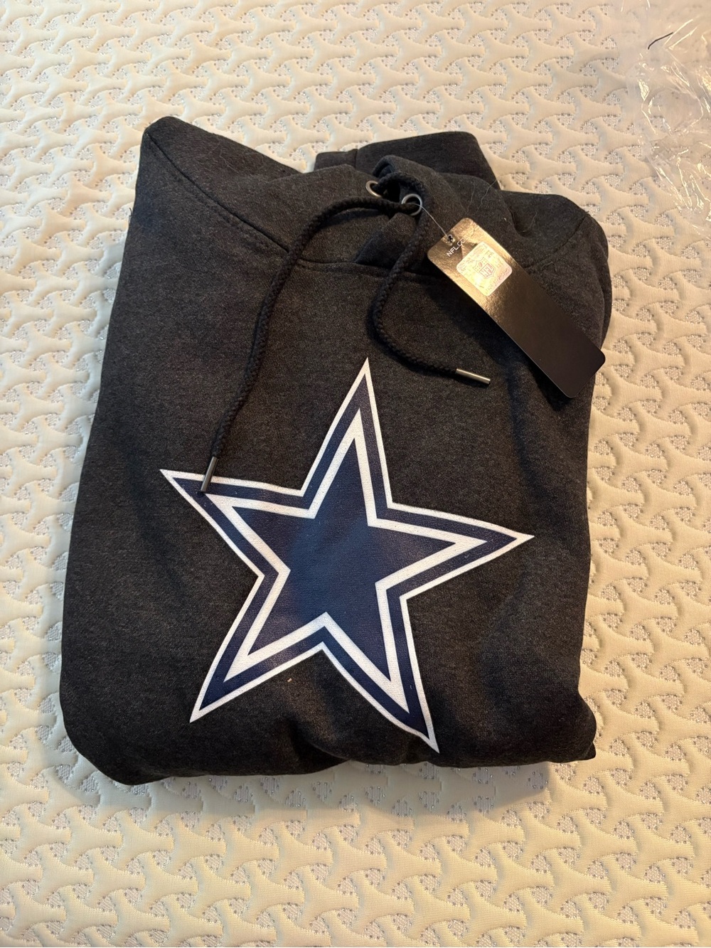 Gray Dallas Cowboy Star Graphic Pullover Hoodie - Men 2xl